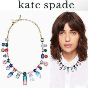 Kate Spade Color Crush Statement Necklace In Multi Vibrant Gem NWT 225$